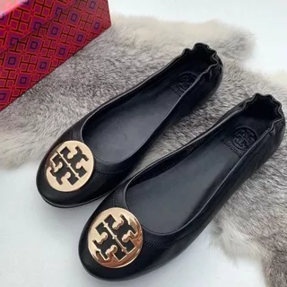 SEPATU TORY BURCH Minnie Travel Ballet Flat Shoes ORIGINAL Tory Burch