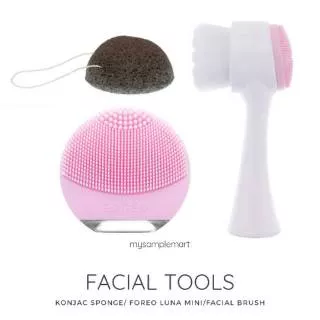 DUPE Foreo Luna Forever/ Konjac Sponge/ Manual Facial Cleansing Brush Dual Pore