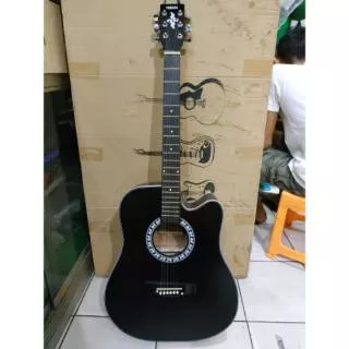 Gitar Akustik Merk Yamaha Tipe F1000 Warna Hitam Doff Black Doff Jumbo Murah Jakarta