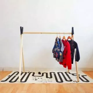 Gantungan Baju Rak Gantungan Baju Anak Rak Baju BLACK (Furniture/Rak Anak/Clothing Rack/Dekorasi kamar)