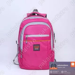 Catenzo Junior Original Produk Tas Ransel Sekolah Anak Perempuan CZR 189 Pink Abu