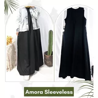 Amora sleeveless inner dress tanpa lengan atau gamis singlet