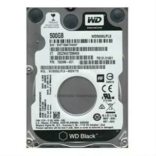 Hardisk Laptop 500GB WD Black 7200 RPM HDD 2.5 Internal