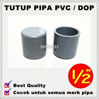 Tutup Pipa Pvc 1/2 Inc - Dop Tutup PVC Tanpa Drat