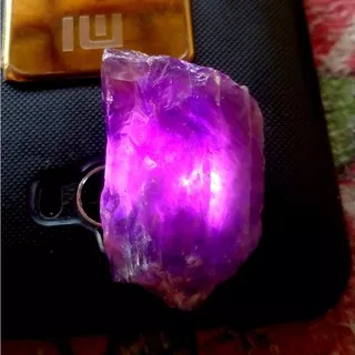 ROUGH BONGKAHAN BATU AMETIS KECUBUNG UNGU AMETHYST CRYSTAL