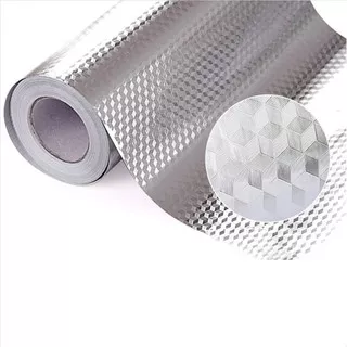 Wallpaper Aluminium Foil Anti Minyak Waterproof 100x60cm