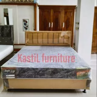 Springbed set: Kasur matras springbed full set + sandaran + dipan