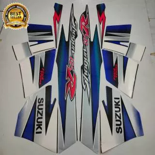 striping suzuki shogun 125 r 2005 2006 hitam biru body standar berkualitas terbaik