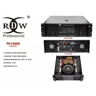 (PETI KAYU) Power amplifier RDW FA14000 class TD 3600watt FA 14000 ORIGINAL