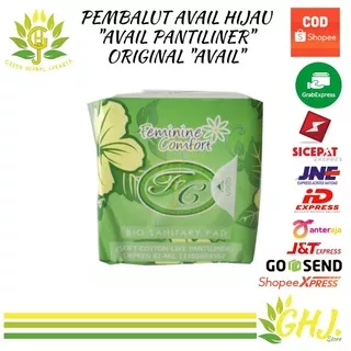 Avail Pembalut Herbal AVAIL Pantyliner / Pentiliner Pembalut Avail  (hijau)