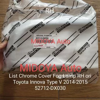 List Chrome Cover Fog Lamp Toyota Innova Type V 2014-2015 ori 1pc