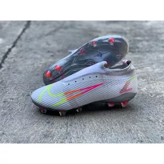 (free kaoskaki) Sepatu Bola Nike Mercurial FG  putih terbaru silver hijau CR7 vapor epite  grade ori