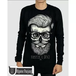 Kaos Pria dan Wanita Distro DEUS Lengan Panjang HIPSTER PANJANG FREE STICKER size M L XL