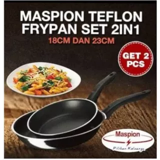 Teflon MASPION 2 PCS Fray Pan /  Wajan Anti Lengket