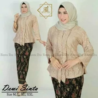 Kebaya floy brokat dewi sinta / kebaya floy polos / kebaya kutubaru floy