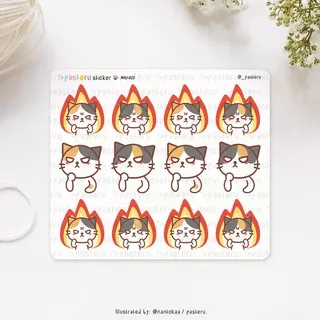 Cat in Fire Spirit | Pasteru Planner Journal Sticker