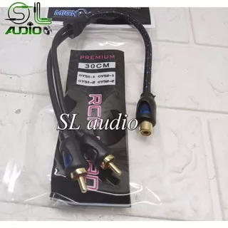 Kabel Audio Rca Mignova 1 cewe 2 cowo kualitas bagus