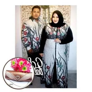 JUMBO Sarimbit Batik Couple Longcardi Batik Outer Cardigan Hem Kemeja Batik Pesta Longcardy SGI