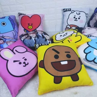 Bantal BTS - Bantal BT21 - Bantal Jungkook - Bantal foto Jimin - Bantal Foto KPop BTS