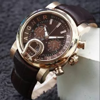 Jam Tangan Aigner Bari Crono Aktif Super Graden AAA - Jam Tangan Aigner Bari Brown