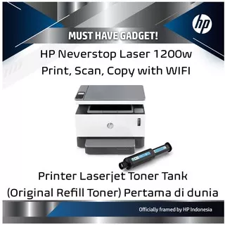 Printer HP Neverstop Laser MFP 1200w Wifi Laserjet Infus Original Garansi Resmi
