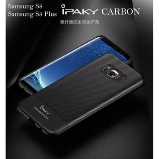 Ipaky Samsung Galaxy S8 / S8 Plus - Carbon Fiber Slim Case