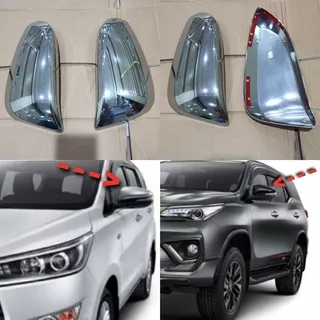 MIRROR Cover TUTUP spion TOYOTA INOVA INNOVA REBORN / ALL NEW FORTUNER / VRZ 2016 -2021 CHROME CROME