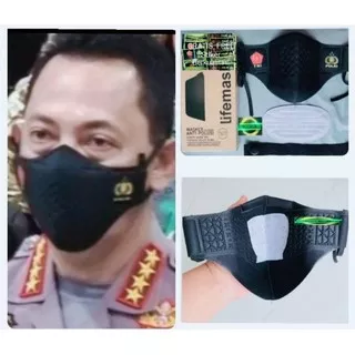 MASKER TNI POLRI V3 FILTER KN95 KARBON AKTIF PREMIUM  (ORIGINAL)