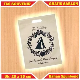 TAS SOUVENIR SPUNBOND MURAH 25 x 35 | SOUVENIR TAS PERNIKAHAN MURAH JAKARTA | TAS SPUNBOND SOUVENIR