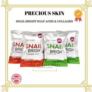 Precious Skin Snail Body White Anti Acne Collagen X10 Soap | Soap Collagen | Sabun | Alpha Arbutin Soap