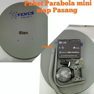 Antena parabola 60cm 60cm lengkap receiver nex parabola