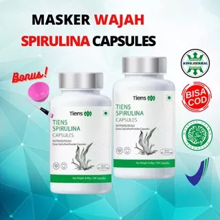 MASKER SPIRULINA ORIGINAL TIENS MASKER WAJAH ALAMI - Masker Jerawat & Komedo