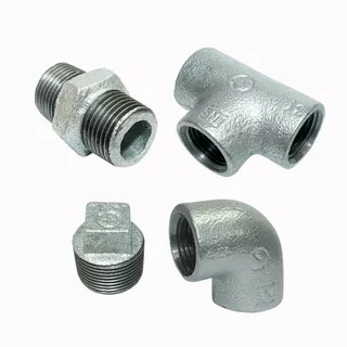 EELIC SPB-MIX1/2I Sambungan Pipa Besi (Knee, Nipple, Plug, Tee) 1/2 Inch Bahan Besi Galvanis