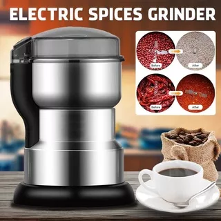 KKS3 alexd alat penggiling kopi bumbu dapur electric coffee grinder 200w - sh668 - silver BUY