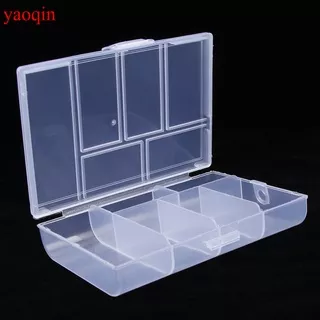YAOQIN Cheap Mini Jewelry Organizer Storage Box Case Plastic Transparent Coin Pill Jewelry Storage Box