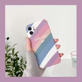 Ready Stock Casing OPPO Reno 5 Pro 5G 4SE 4 Pro 3 2  A9 A5 2020  A52 92 A93 A92S A91 A83 A72 A32 A3 A8 A7 Good Luck ins simple and fresh rainbow lambskin small fragrance for girls high-end luxury soft TPU lambskin full protection mobile phone case