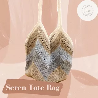 Totebag Tas Wanita Rajut Tas Korea / Custom Handmade Crochet Bag - Seren Tote Bag