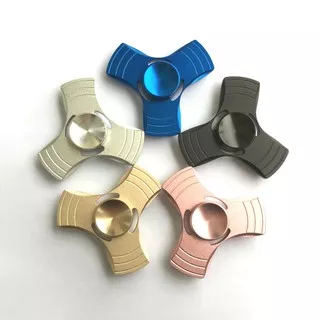 Fidget Spinner Metal Hand Toys Mainan Tri-Spinner EDC Ceramic Ball Focus Games
