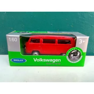 Miniatur Volkswagen VW bus T2 1972 merah Diecast mobil Welly Nex harga murah