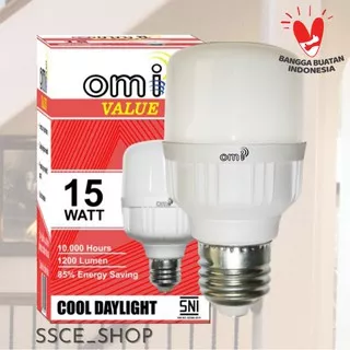 Bohlam Lampu LED Capsule Omi Value 15 Watt Putih /Lampu Tabung Omi 15W