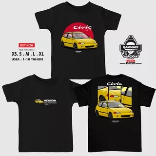 Kaos Baju Anak HONDA CIVIC EG ESTILO JDM Kaos Otomotif - GILAN