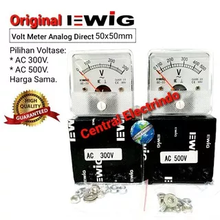 Volt Meter Analog EWIG 300V & 500V 50x50mm.