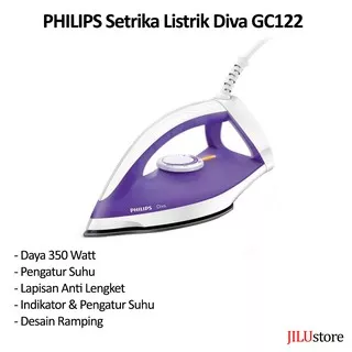 PHILIPS Setrika Listrik Diva GC122 - Ungu / Hijau - Hijau