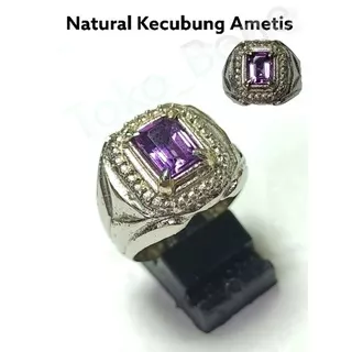 Cincin Batu Permata Kecubung Ametis Natural HQ