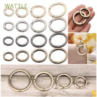 WATTLE 1pc gold silver High quality Zinc Alloy Hooks Plated Gate Round Push Trigger Spring O-Ring Buckles