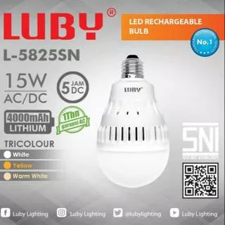 Lampu led 15 watt emergency luby 5825 3 warna