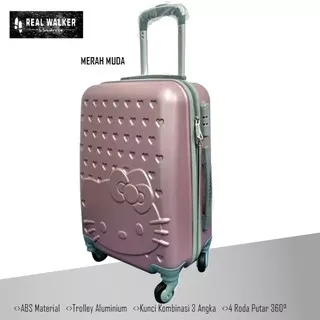 Koper Murah Roda 4 Ukuran 20 Inch Robert Ansell ABS Hardcase, Hello Kitty, Koper Kabin