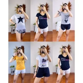 RX FASHION - LIMITED SALE TSHIRT SANTUY / YOU BABE / SLEVI / LOVE YOUR SELF / BEST DAY EVER / GLAM / FIND YOUR SELF / MURAI / RUMBE STAR / TWINKLE / PEANUT BUTTER / PRINCESS