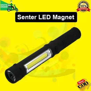 Senter LED 3 in 1 Magnet COB Chip On Board Camping Baca Plasma AAA x 3 HMR293