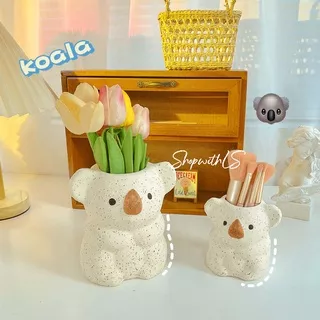 VAS KOALA/KOALA VASE/VINTAGE VASE/KOREAN VASE/AESTHETIC VASE/CUTE VASE/VAS BUNGA ESTETIK/VAS BUNGA VINTAGE/VAS BUNGA LUCU/VAS UNIK